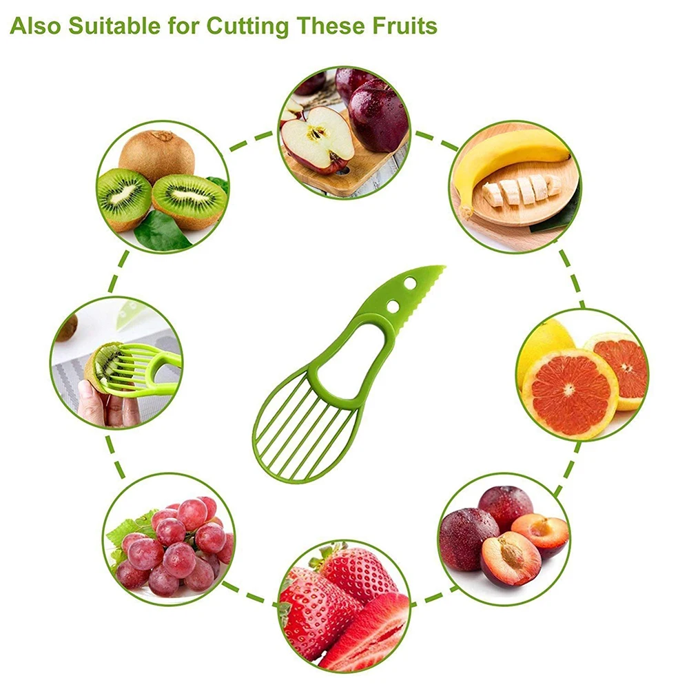 

Corer Butter Fruit Peeler Cutter Pulp Separator Plastic Knife Kitchen Vegetable Tools Kitchen Gadgets 3In1 Avocado Slicer Shea