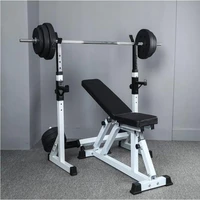 multifunctional weightlifting bed home fitness equipment bench press squat barbell rack strength training folding dumbbell bench
