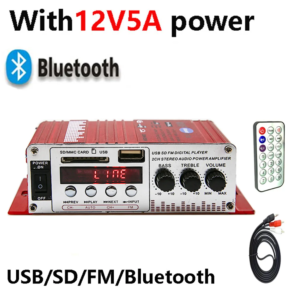 

12V Car Home High Power 40W Digital Bluetooth USB Mini Amplifier MP3 Player