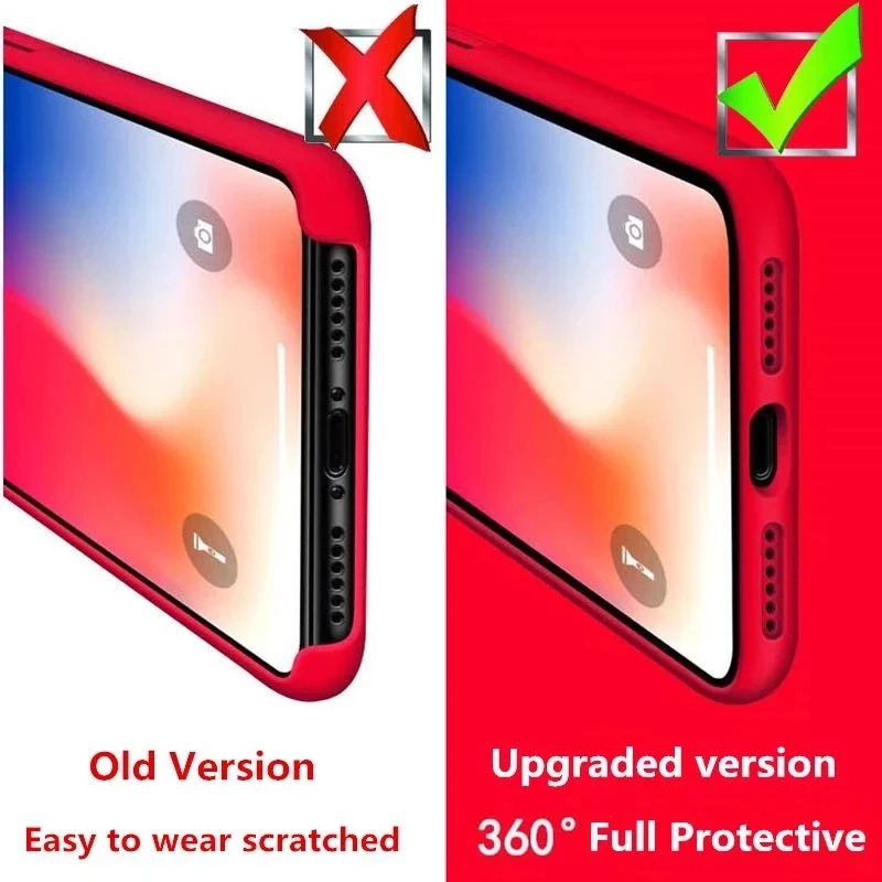 Официальный оригинальный силиконовый чехол для телефона iPhone 11 13 12 Pro Max Mini X XR XS 7 8 SE