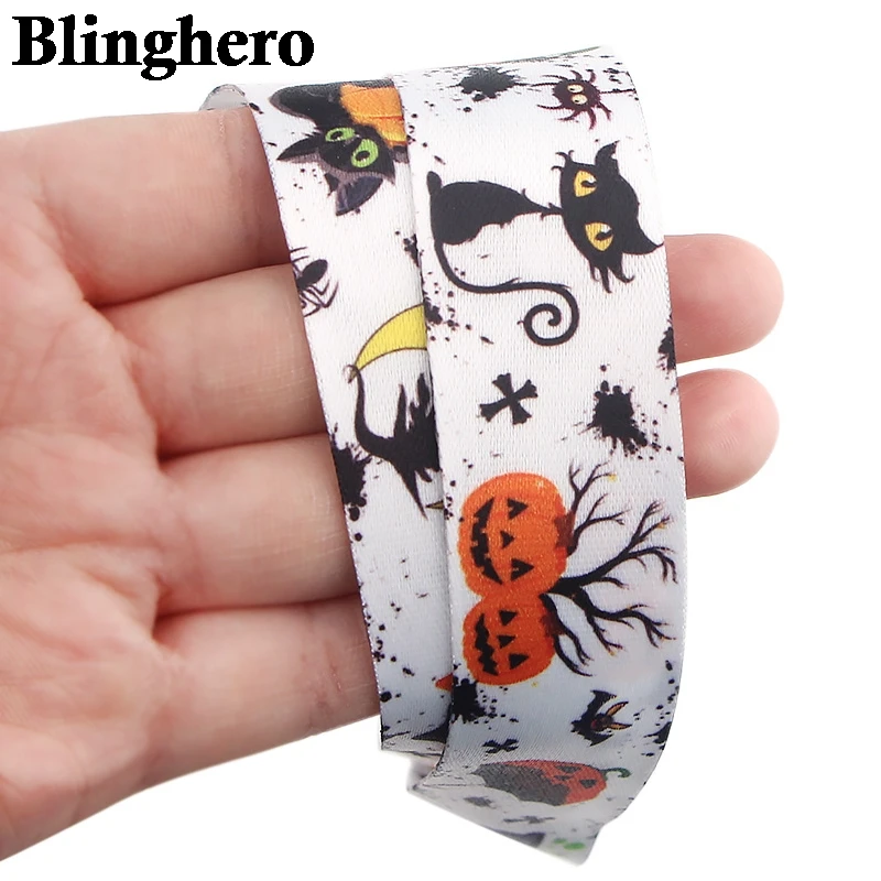 

CA483 Halloween Pumpkin Lanyard Neck Strap Lanyard for key ID Card Phone Straps USB Badge holder Hang Rope Lariat Lanyards