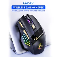 mute ergonomic gaming mouse imice gw x7 7 buttons rechargeable rgb wireless adjustable dpi ergonomic gaming office mice