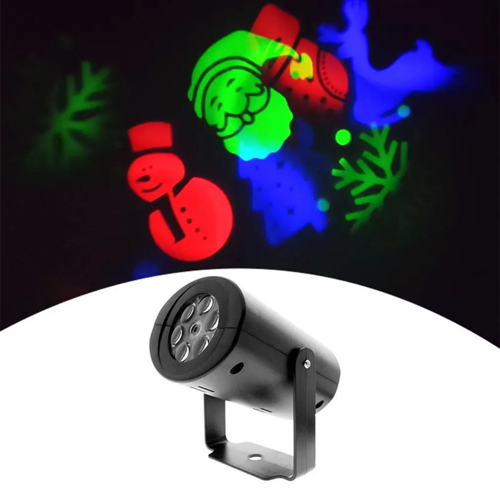 Светодиодный проектор в виде снежинок для помещения и улицы с рождественским