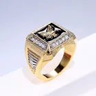 Мужское кольцо в богемном стиле с имитацией рукоделия, Винтажное кольцо в стиле панк, золото 14 карат, резные кольца ручной работы, золотые ювелирные изделия 18 карат