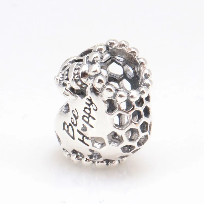 

Original 925 Sterling Silver Hollow Heart-shaped Beehive Ladybug Beads Fit Pandora Women Bracelet & Necklace Diy Jewelry