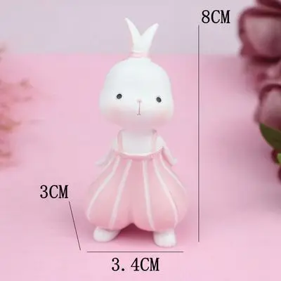 Kawaii с милым кроликом; сказочный сад, миниатюра фигурки моды стол служебный автомобиль аксессуары для украшения дома, рождественский подарок для девочек - Цвет: A