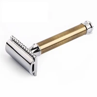yintal razors for shaving men blade replaceable bronze style brass handle double edge safety razor 1 razor simple packing