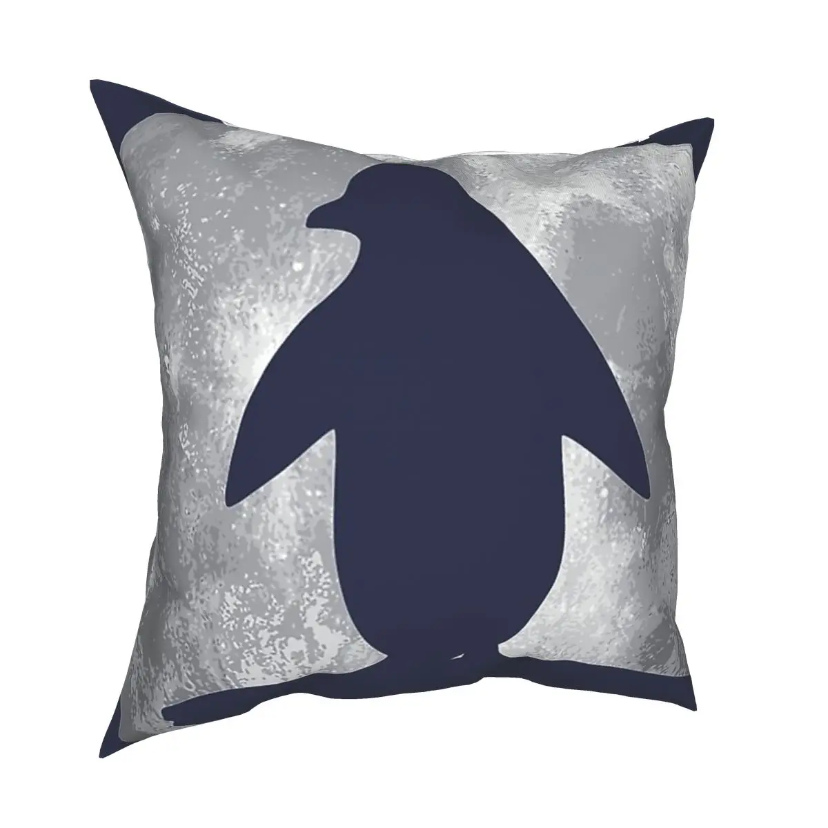 Винтажная наволочка в форме Луны с Африканским пингвином декоративная для
