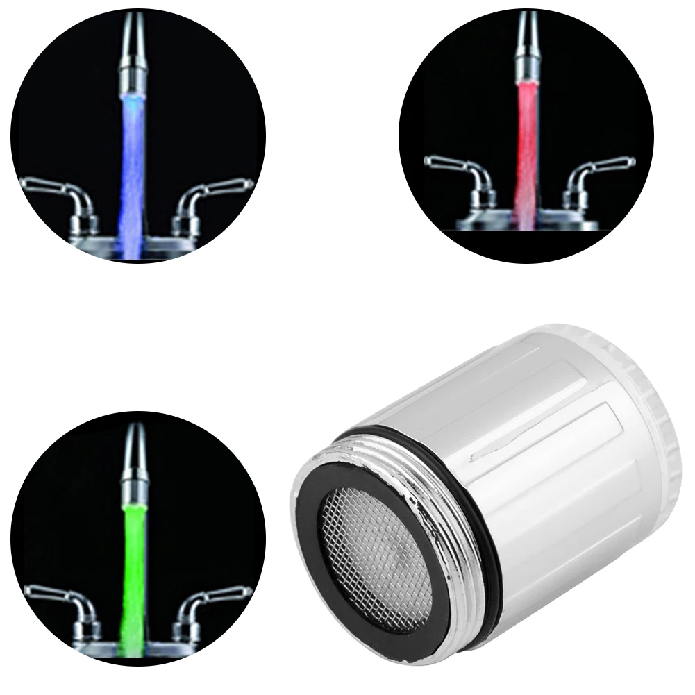 Душ свечение воды 3 цвета Изменение светодиодный кран светильник Температура