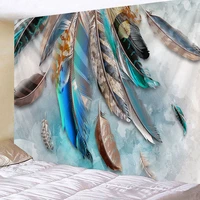 the beautiful feather tapestry livingroom bed room printing home deco wall hanging wall art picnic mat multi print