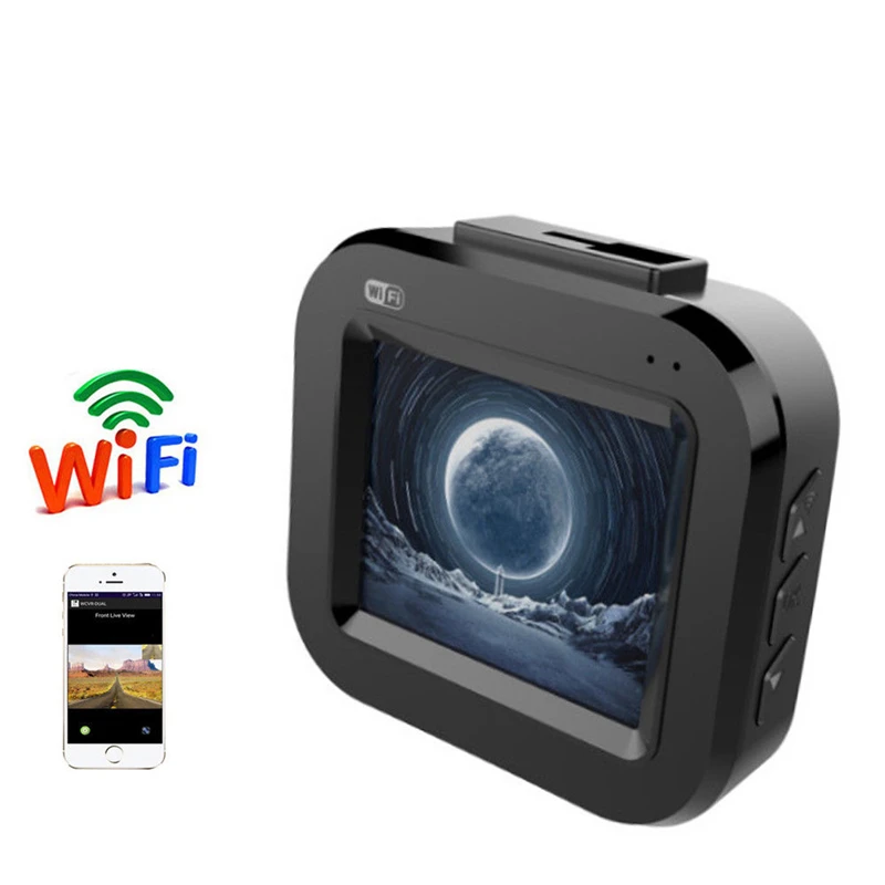 Мини видеорегистратор Автомобильный HD 1080P с Wi Fi и датчиком
