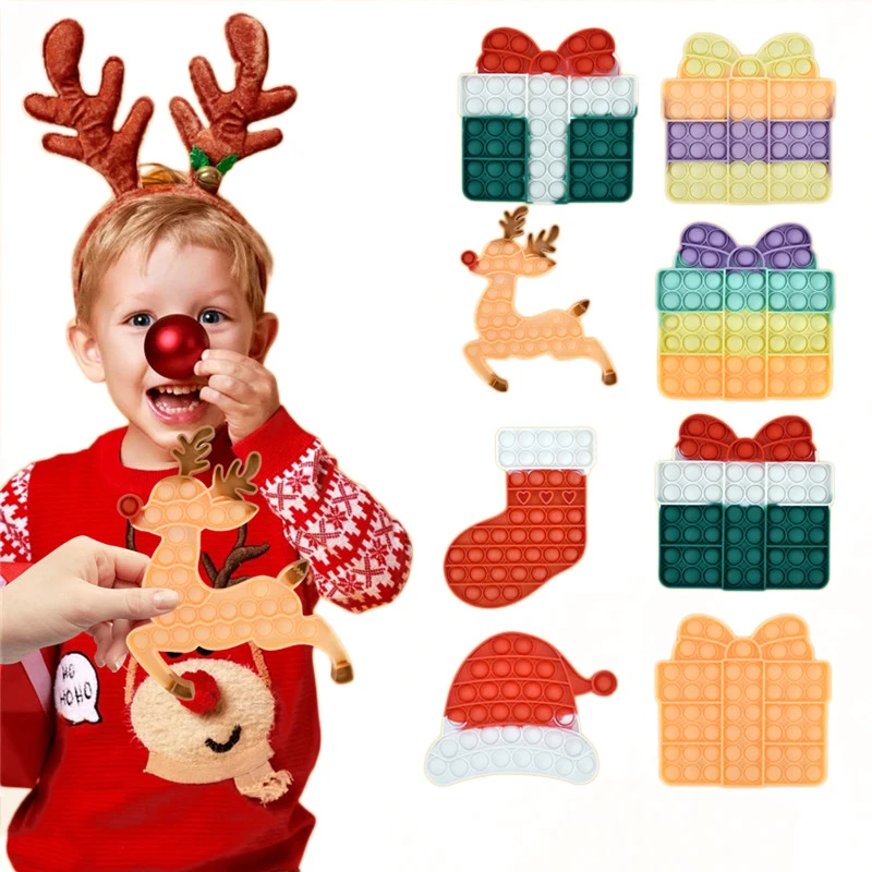 

Silicone Push Bubble Fidget Toys Hot Sensory Decompression Desktop Puzzle Decompression Squishy AntiStress Toy Christmas Gift