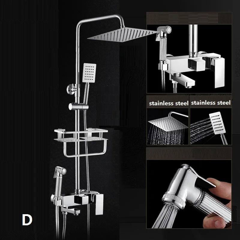 Душевая панель Regendouche Duschset черная насадка для душа система ванной комнаты |