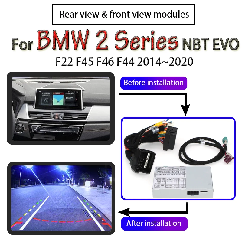 Адаптер интерфейса NBT EVO для BMW 2 серии F22 F45 F46 F44 2014 ~ 2020 камера заднего вида