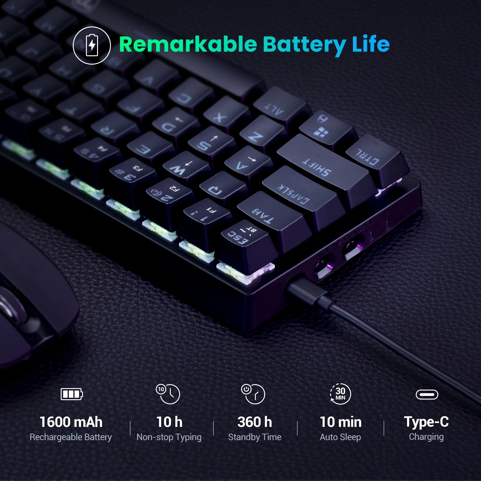 VicTsing PC335 Bluetooth и 2 4G Беспроводная механическая клавиатура RGB подсветка