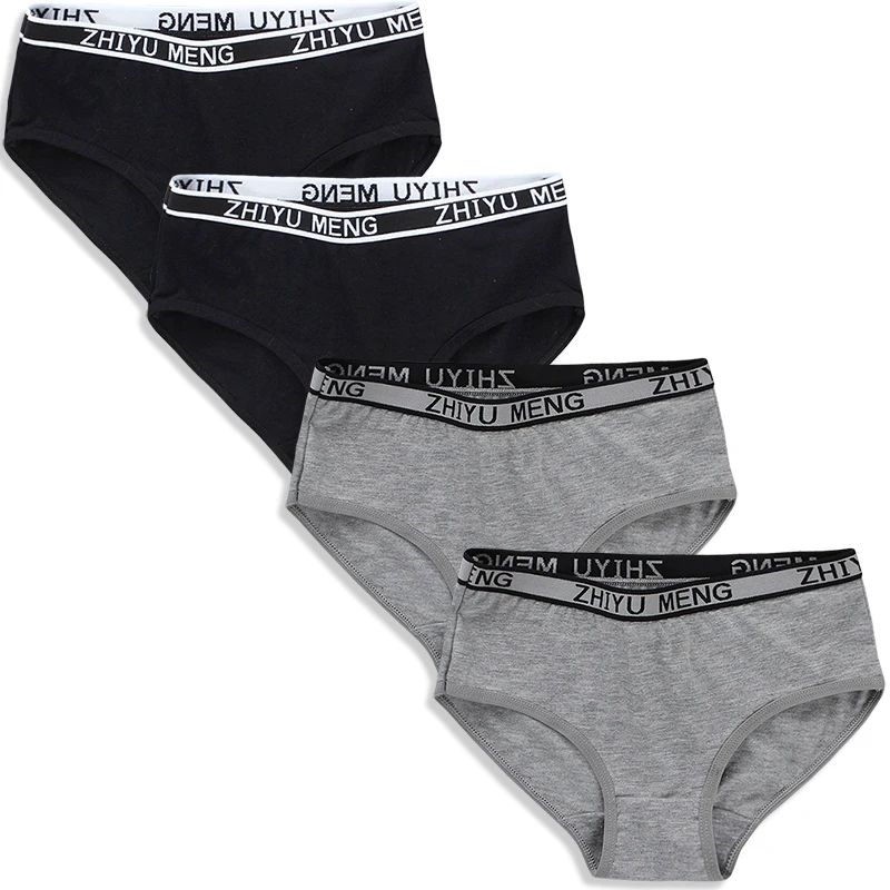 Детские трусики 4 шт. хлопковое нижнее белье для подростков 8-14 лет спортивные