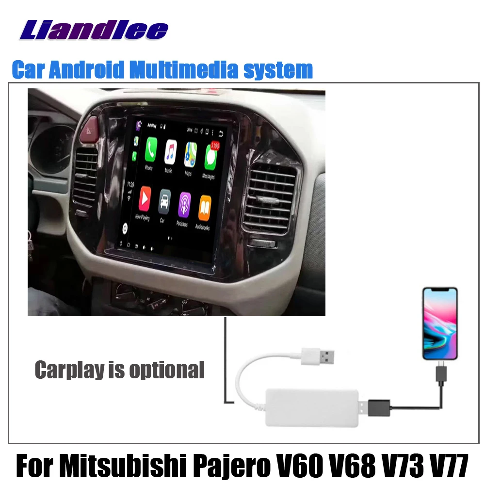 Liandlee Android для Mitsubishi Pajero V60 V68 V73 V77 1998~ 2006 Tesla стиль автомобильный экран Carplay BT gps Navi навигационная карта медиа