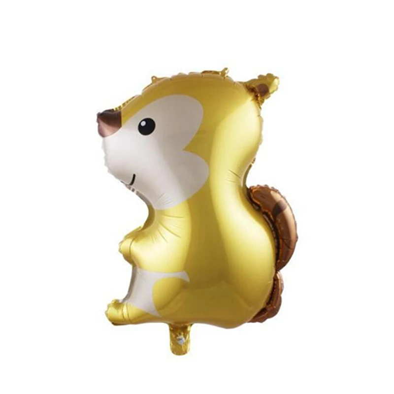 Мультфильм воздушные шары из фольги в виде животного джунгли белка еж лиса енот с