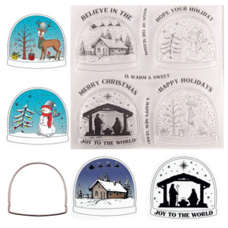 Силиконовые прозрачные штампы для скрапбукинга STENSICLS Рождество DIY бумажные