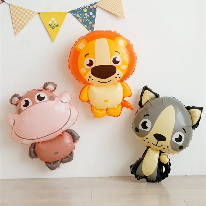 1 шт. Гелиевый шар в виде животного милый слон лиса пингвин фольгированный