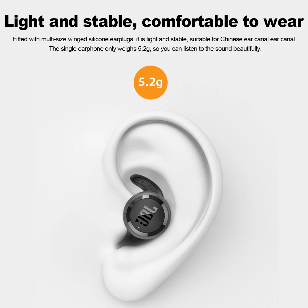 

JBL T280 TWS Wireless Bluetooth Earphone Sports Earbuds Deep Bass Headphones Waterproof Headset with Mic Charging Case