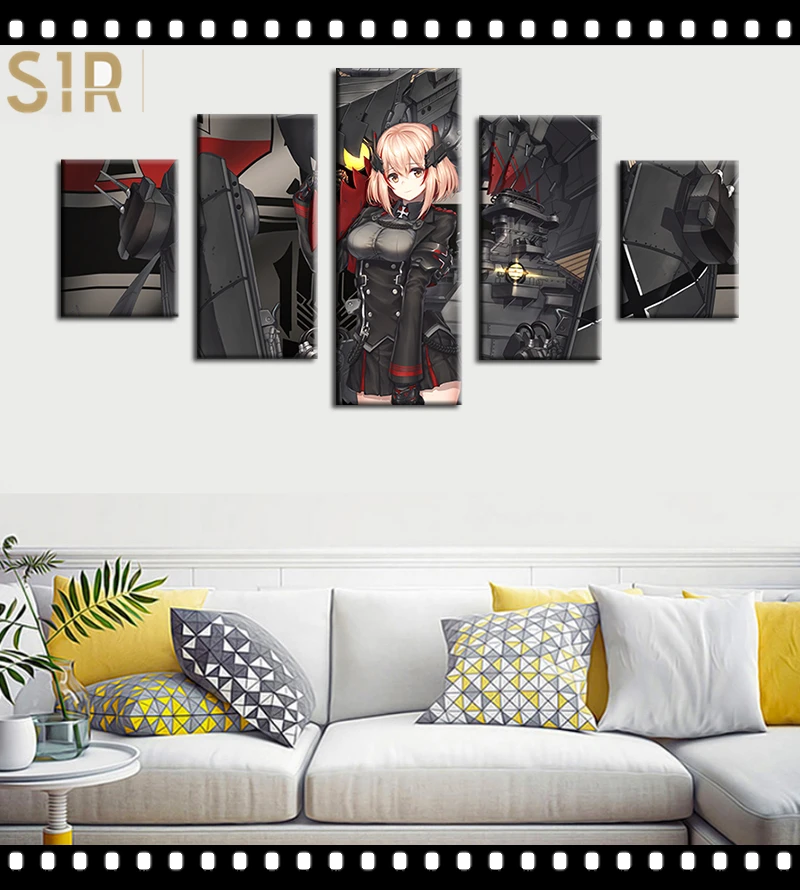 

Anime Movie Posters Wall Art 5 Pieces Canvas Painting Poster Pictures Home Decor Living Room HD Printed Poster Wall Painting