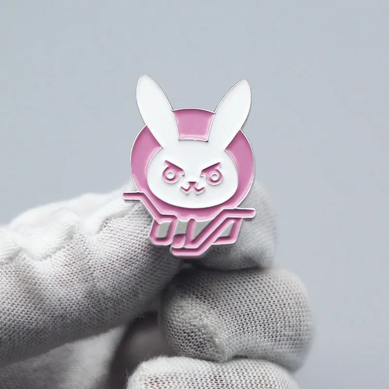 DVA Rabbit Bunny Logo Brooch Cute Cartoon Comic Pin Interesting Metal Enamel Badge Denim Jacket Backpack Decoration images - 6