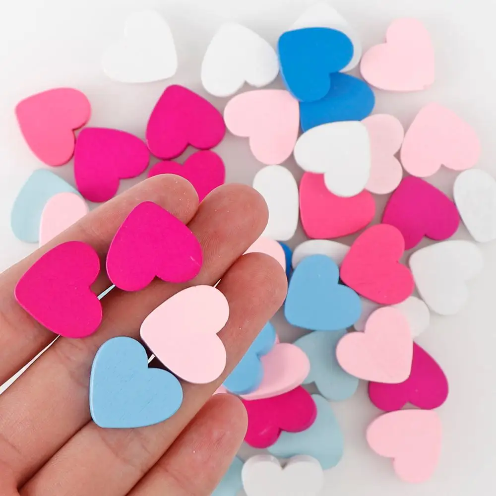 25 шт. экологическая Звезда Сердце Смешанные цвета деревянные бусины для сосок