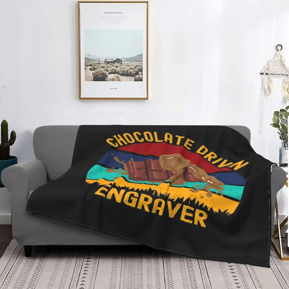 

Grabador accionado por Chocolate-Manta Kawaii, colcha, cama, sofá a cuadros, manta de playa, manta de Picnic, colcha de verano