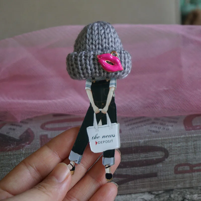 Женская Брошь для девушек акриловая брошь значки на одежду заколки лацкан рюкзак