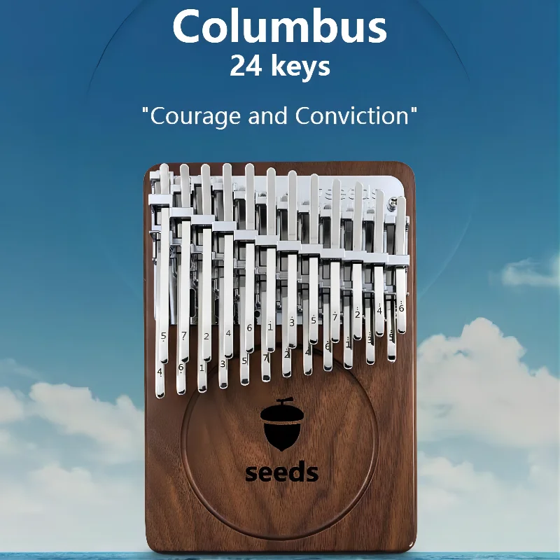 

seeds Kalimba 24 key Columbus Thumb Piano black walnut solid wood Musical Instrument Africa Finger Piano key Machine Instrumento