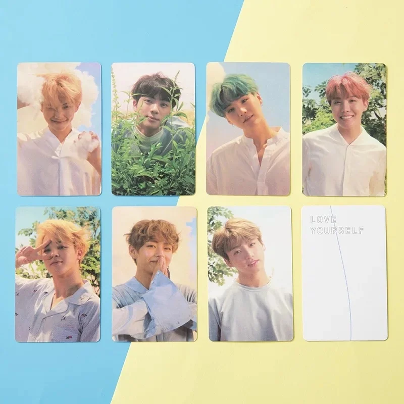 Bangtan Boys Kpop ЛОМО карта новый альбом Love Yourself Photocard самодельные бумажные открытки
