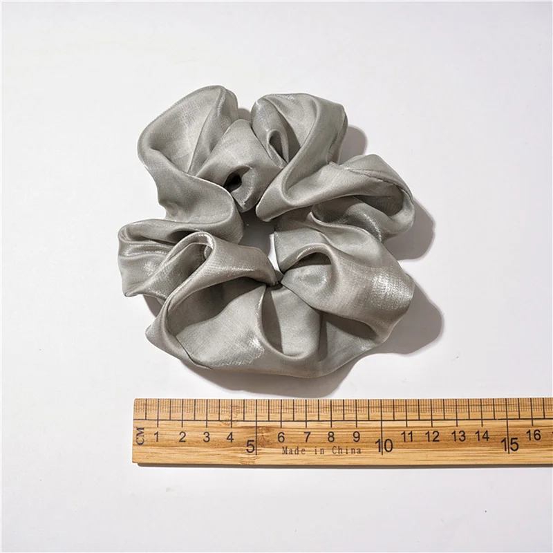 

Luxury Glossy Satin Scrunchies Women Fashion Hair Accessories Solid Color Twisted Fabric Hair Rope Ties Ponytail Holder Headwear