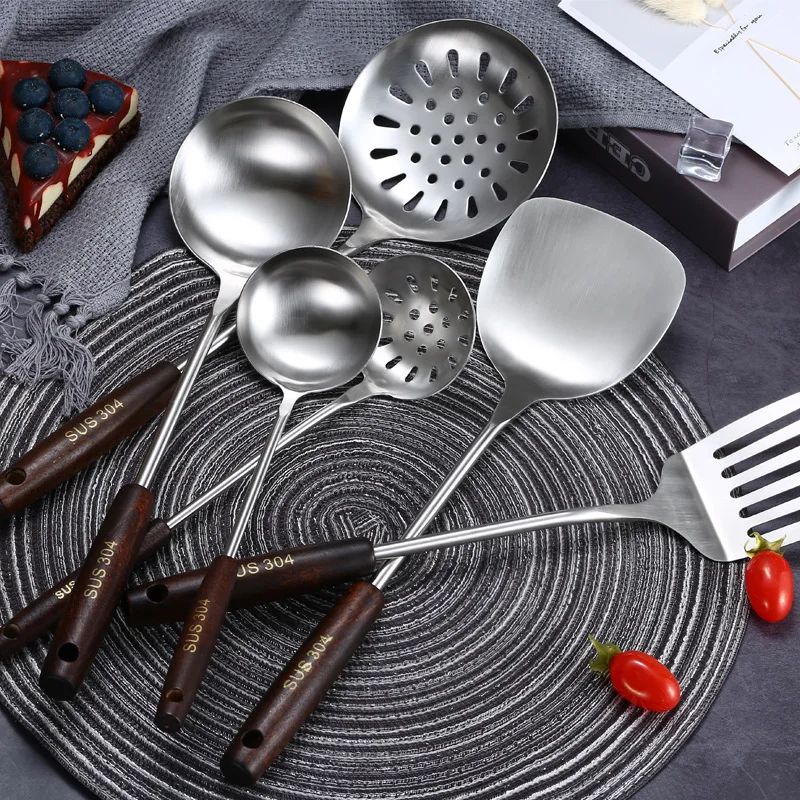 Лопатка из нержавеющей стали 304 ложка дуршлаг кухонный набор ручка для