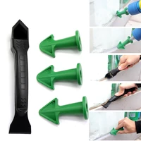 3pcs silicone caulking nozzle 1pcs multifunctional shovel scraper for floor tile dirt grout glue paint remover cleaning tool