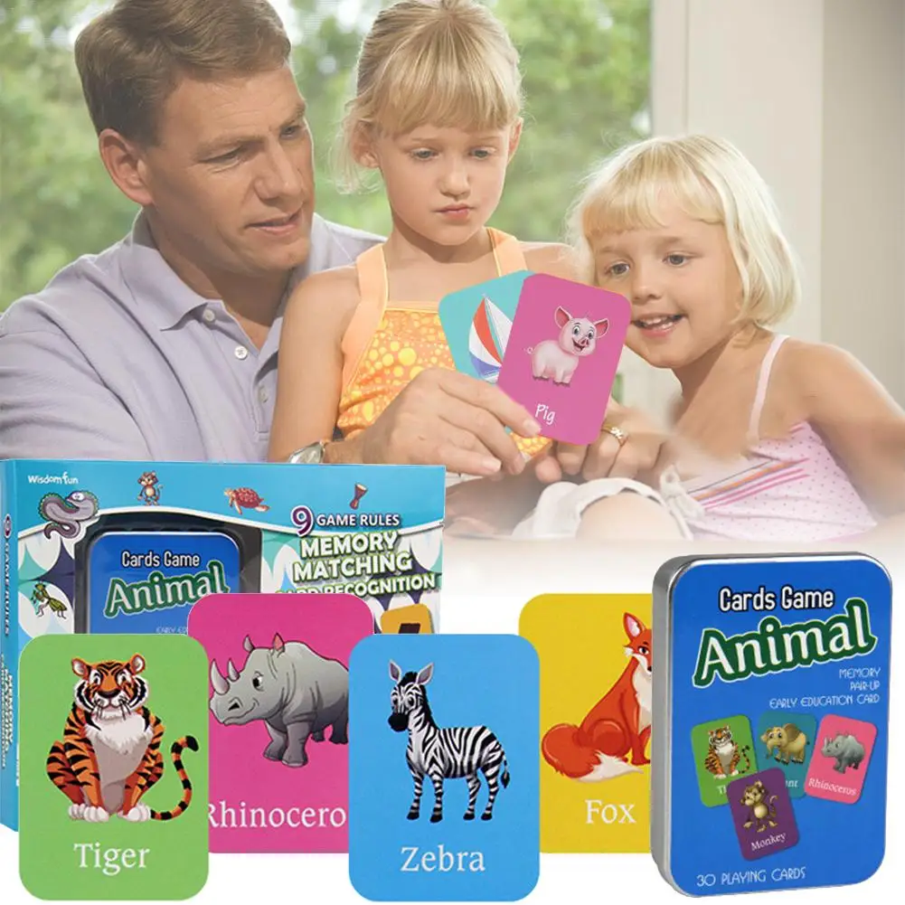 30 листов/набор английские игровые карты вечерние для досуга обучения памяти