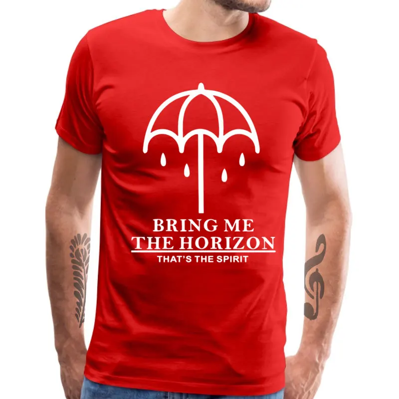 Мужская футболка новинка с надписью BRING ME THE HORIZON модные хлопковые футболки