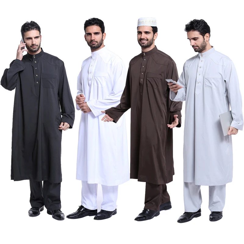 Moslim Man Abaya Muslim Dress Pakistan Islam Clothing Abayas Robe Saudi Arabia Kleding Mannen Kaftan Ropa Musulman De Mode Homme