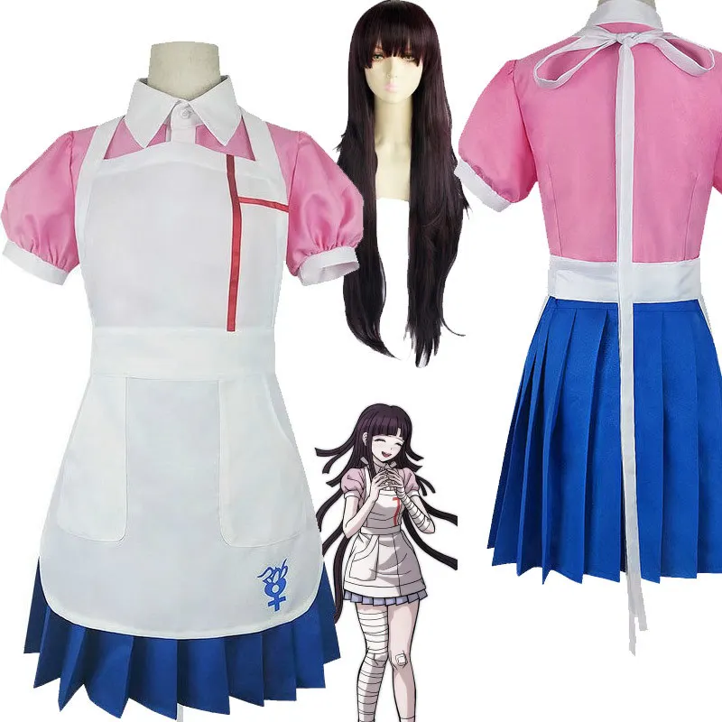 Danganronpa Mikan Tsumiki Косплэй костюм для косплея данганронпа Уганда 2 Хэллоуин карнавал