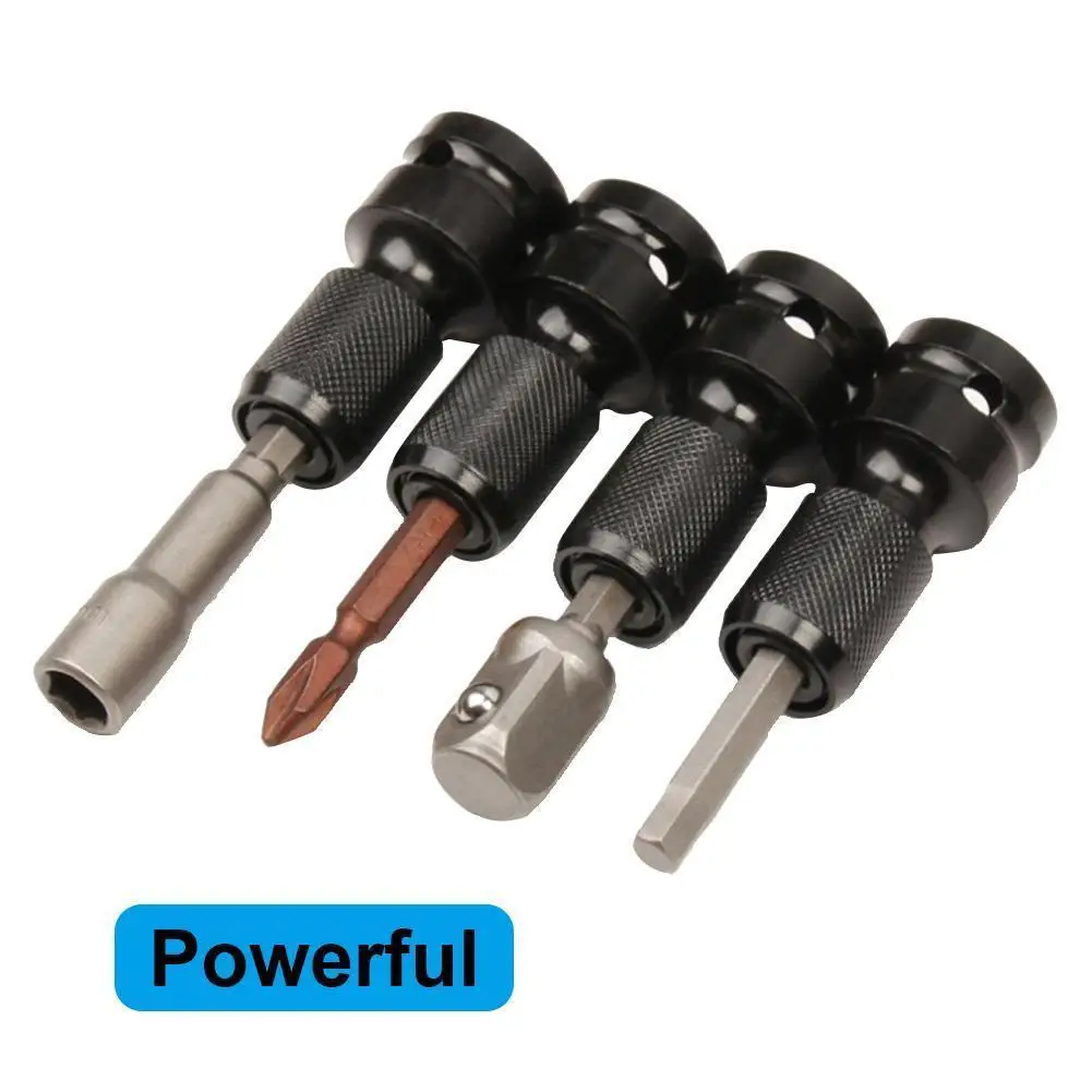 

1/2" Square To 1/4" Hex Ratchet Socket Conversion Tool Release Drive Quick Adaptor Socket Converter Tool Chuck Impact Adapt