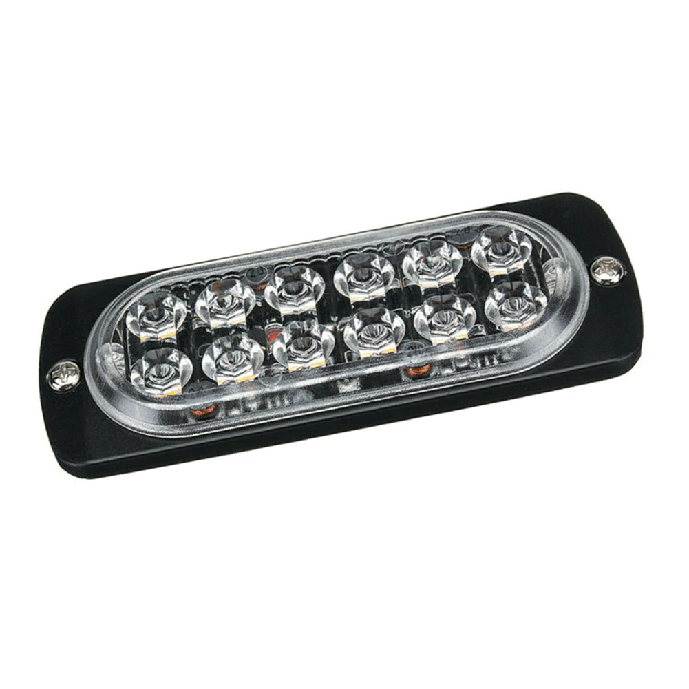 Barra de Luz Aviso da Lâmpada Luz de Volta Âmbar 36w Carro Caminhão Hazard Beacon Marcador Indicadores Lâmpada 2 * 12 Led 6 da lâmpada marcador luz de volta barra