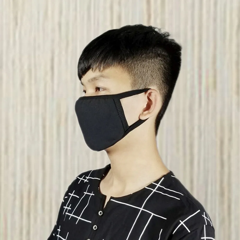

4PC Anti-dust Reusable Cotton Face Masks Mouth Cover Man Woman Face Mask Cycling Respirator Black Protect Dust-proof Mask