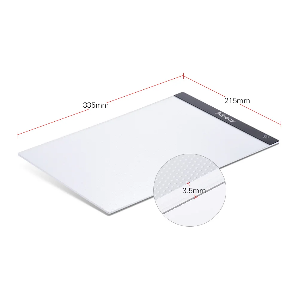 

Aibecy A4 Ultra-thin Portable LED Light Box Drawing Tracer Table Painting Tracing Pad Copy Board Panel with Stepless Dimmable