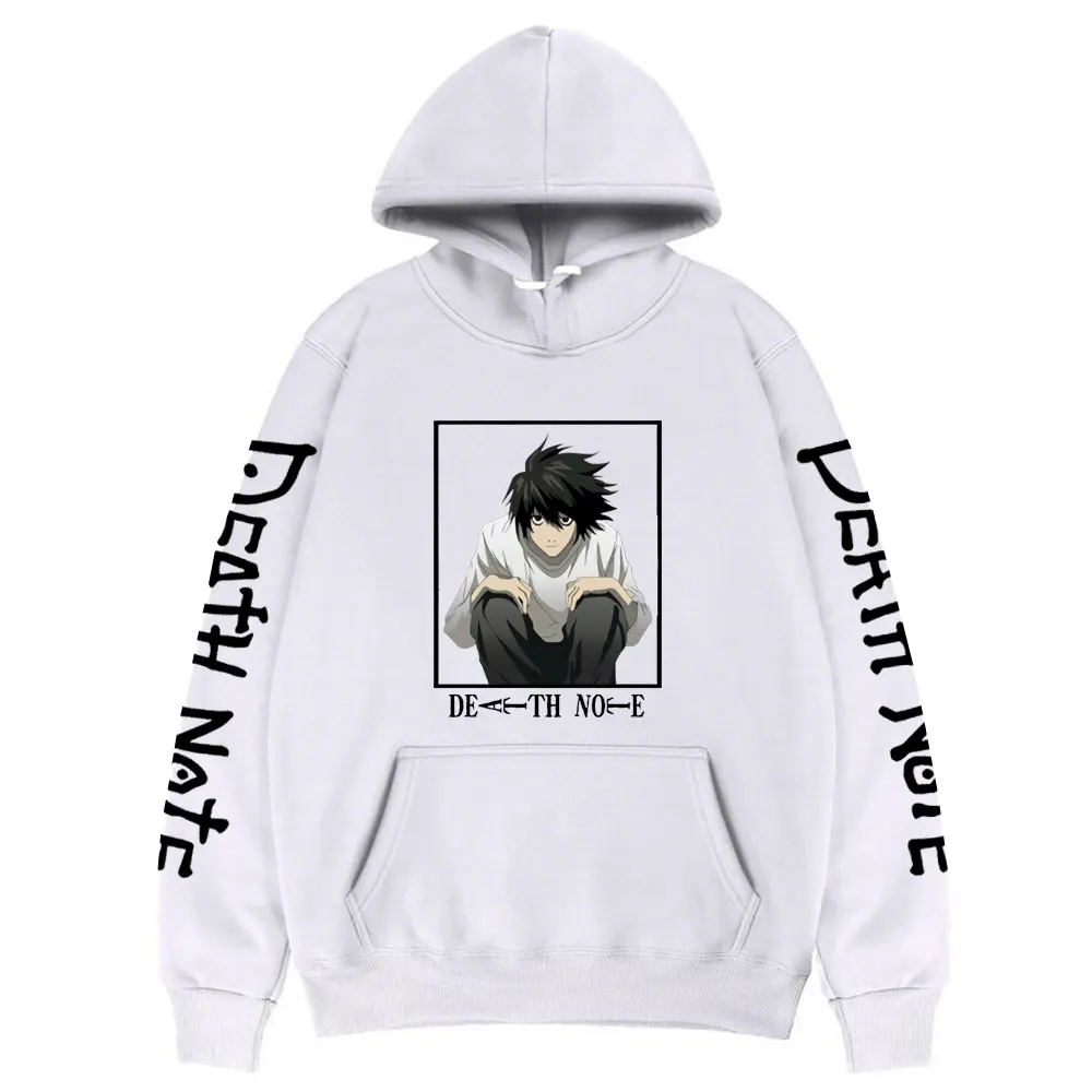 

Highly Recommended Japanese Anime Death Note Cosplay Hoodie Men Women Vintage Sweatshirt Funny Graphic Tracksuit Unisex Jacke