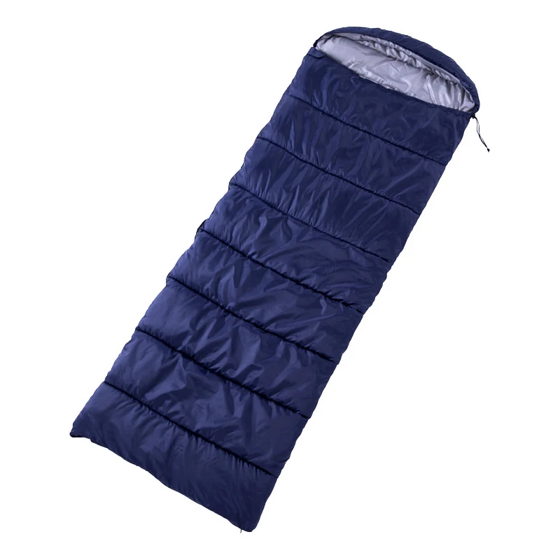 

2021 New Style 2kg Autumn Winter Stitching Hood Sleeping Bag Waterproof Warm Adult Outdoor Camping Envelope Single Lazy Bag