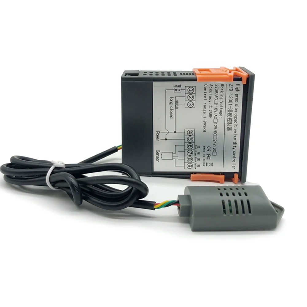 Цифровой мини-контроллер влажности 1% ~ 99% RH 220V 10A контроллер гигрометра с датчиком