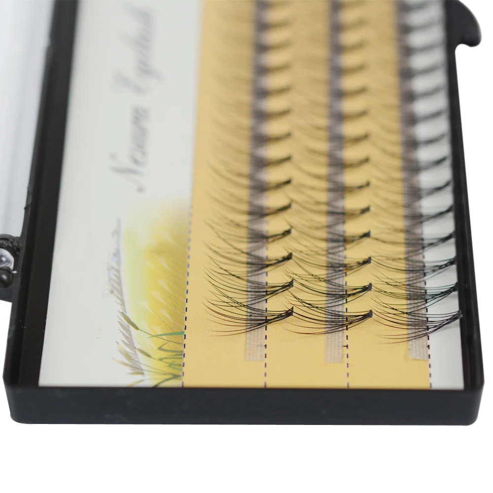 60 шт./кор. натуральные накладные для наращивания ресниц 10D норковые пучковые