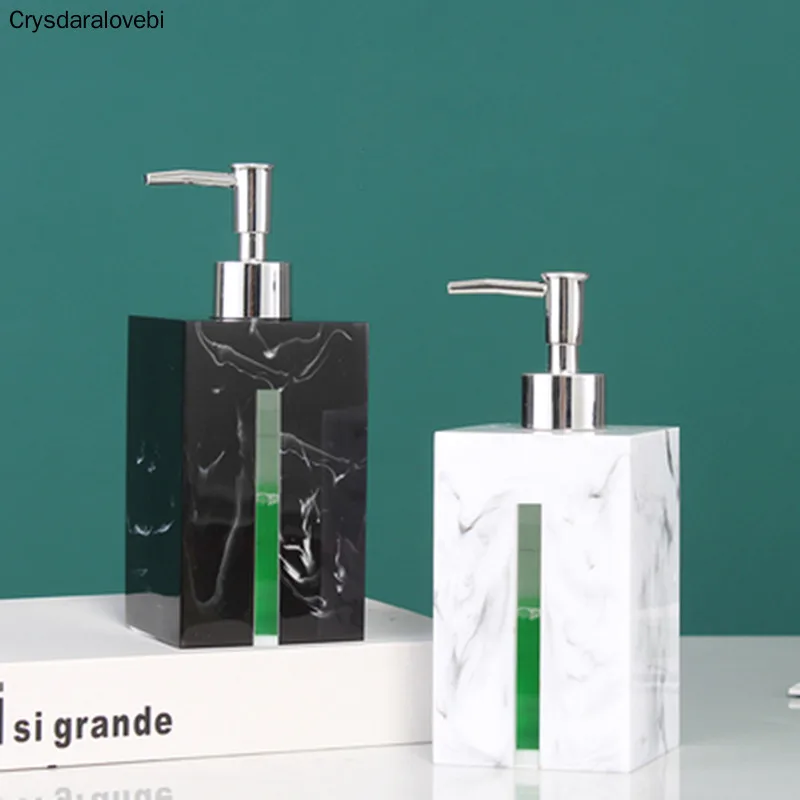 

500 мл Displayable емкость диспенсер для мыла мраморная текстура Смола аксессуары для ванной комнаты Набор гель для душа бутылки лосьон сортирово...