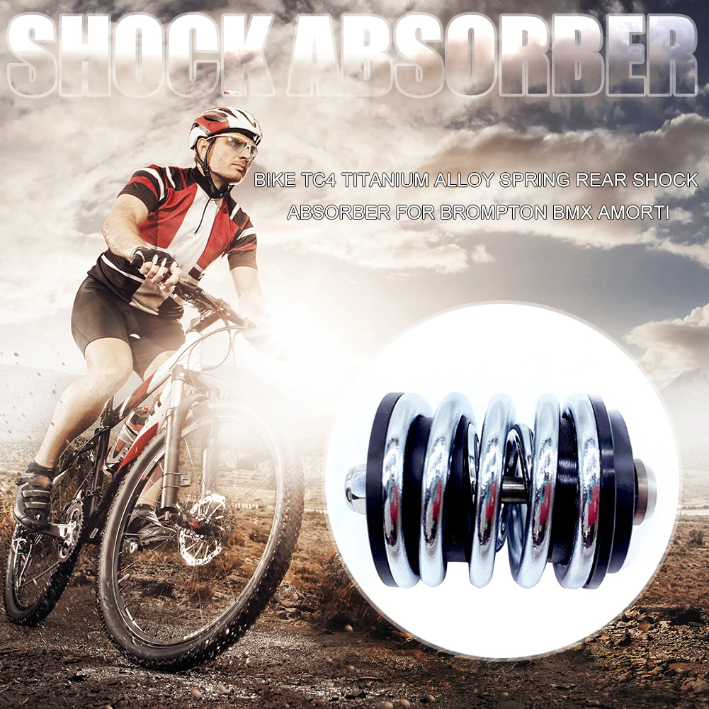 

Rear Shocks Absorber Waterproof Cycling Elements Titanium Alloy Bicycle Portable for Brompton Folding Bike Parts