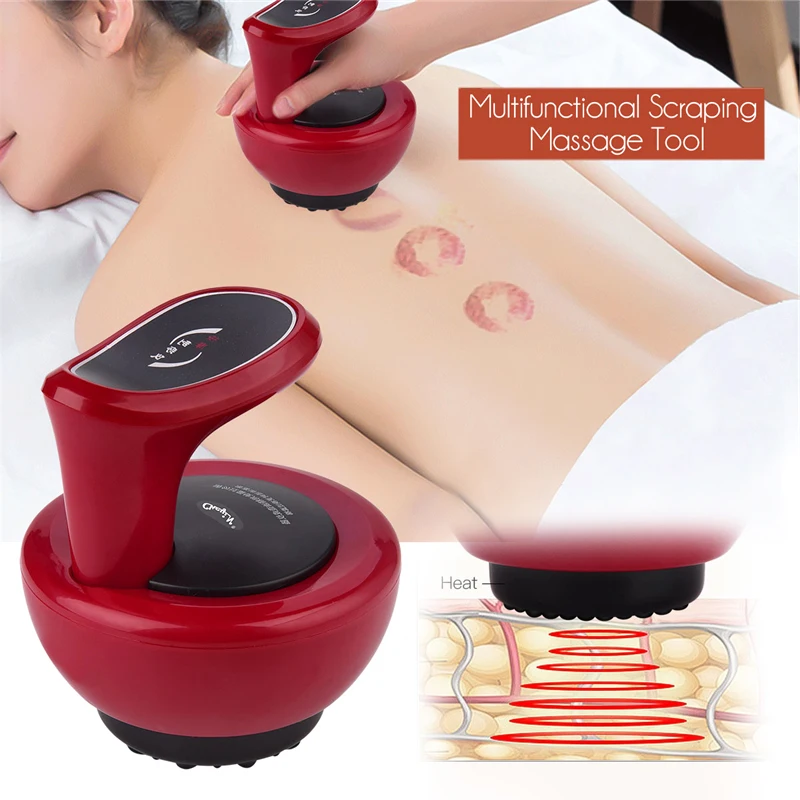 Электрический массажер Guasha инструмент для выскабливания жира антицеллюлитные